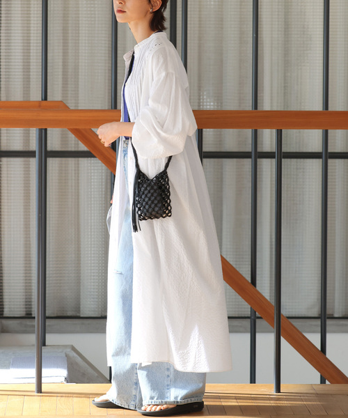 JOURNAL STANDARD relume（ジャーナルスタンダード　レリューム）の「エンブロイダリーレースワンピース（シャツワンピース・レディース・ブラック/ホワイト・FREE）」の12枚目の写真