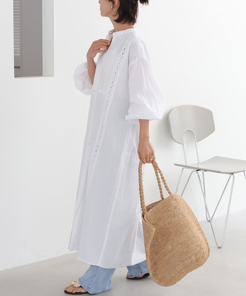 JOURNAL STANDARD relume（ジャーナルスタンダード　レリューム）の「エンブロイダリーレースワンピース（シャツワンピース・レディース・ブラック/ホワイト・FREE）」の17枚目の写真