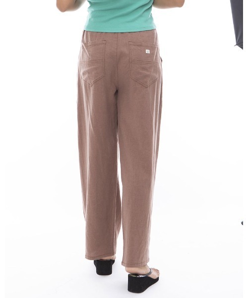 BILLABONG(ビラボン)の「BILLABONG レディース EASY LONG PANTS ロングパンツ 【2024年春夏モデル】/ビラボン麻素材ウエストゴムボトムス(その他パンツ・レディース・ブラウン/ブラック/イエロー系その他・MEDIUM/LARGE)」の7枚目の写真