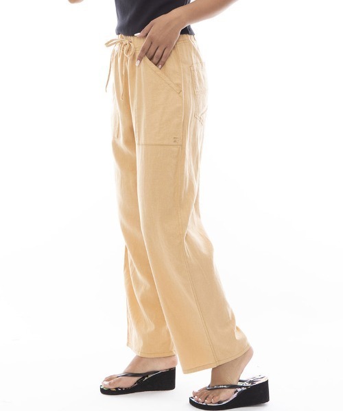BILLABONG(ビラボン)の「BILLABONG レディース EASY LONG PANTS ロングパンツ 【2024年春夏モデル】/ビラボン麻素材ウエストゴムボトムス(その他パンツ・レディース・ブラウン/ブラック/イエロー系その他・MEDIUM/LARGE)」の8枚目の写真