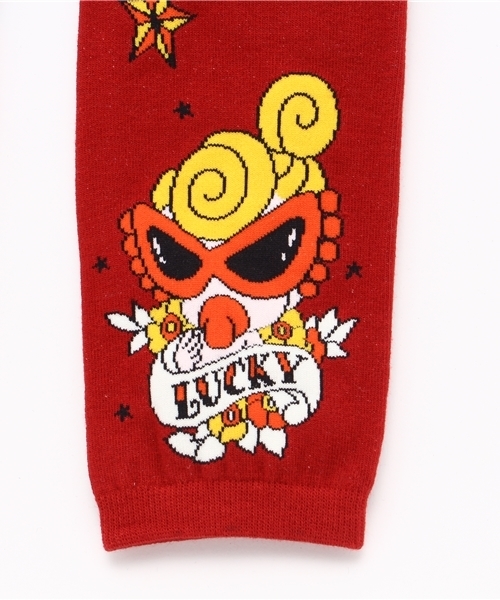 HYSTERIC MINI（ヒステリックミニ）の「Lady Rose Tattoo Girl レギンス（レギンス/スパッツ・キッズ・キナリ/チャコールグレー/エンジ・MEDIUM/LARGE/X-LARGE/SMALL）」の7枚目の写真