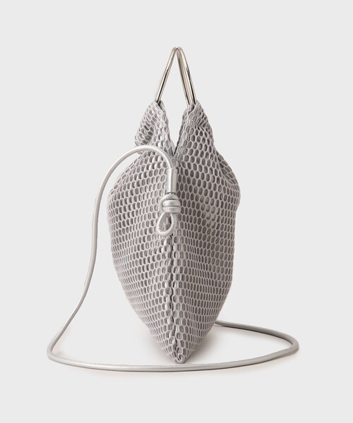 GALLEST（ギャレスト）の「◆【CONTROL FREAK】メッシュコンビリングバッグ（ハンドバッグ・レディース・ネイビー/アイボリー/シルバー・00）」の6枚目の写真