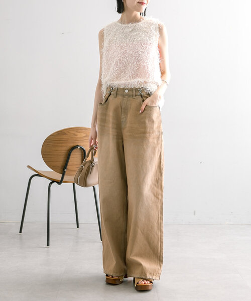 mystic（ミスティック）の「【3色展開】シャギータンク（ベスト・レディース・ブラック/グレー/オフホワイト・FREE）」の20枚目の写真