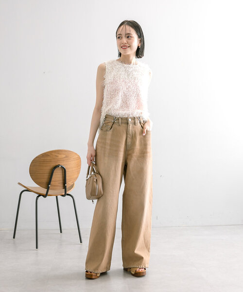 mystic（ミスティック）の「【3色展開】シャギータンク（ベスト・レディース・ブラック/グレー/オフホワイト・FREE）」の21枚目の写真