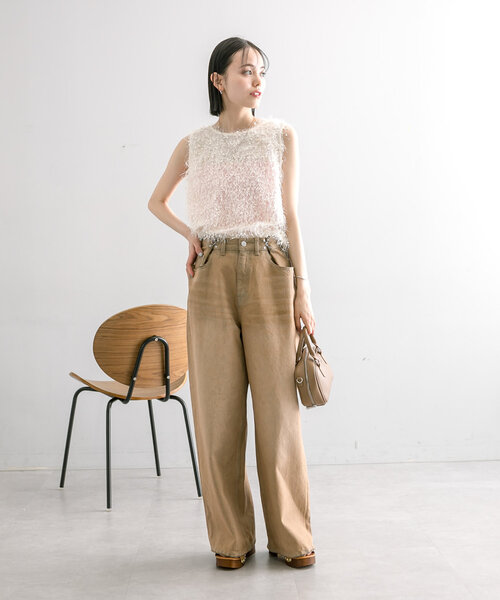 mystic（ミスティック）の「【3色展開】シャギータンク（ベスト・レディース・ブラック/グレー/オフホワイト・FREE）」の22枚目の写真