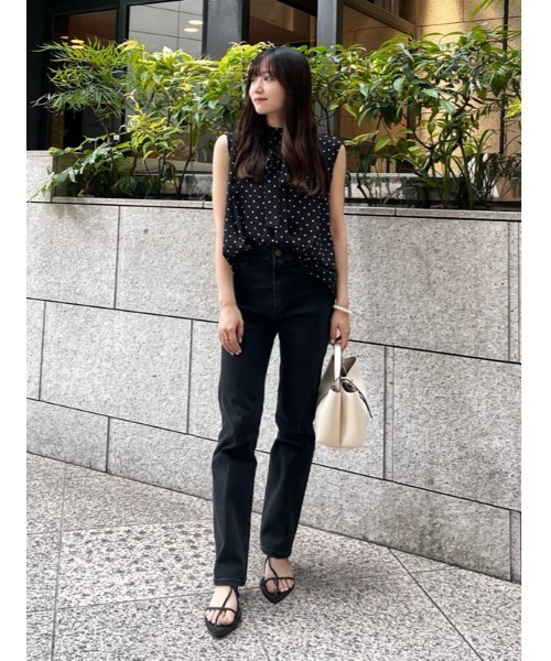 Mila Owen(ミラオーウェン)の「フレンチスリーブボウタイブラウス(Tシャツ/カットソー・レディース・アイボリー/ブラック・0/1)」の17枚目の写真