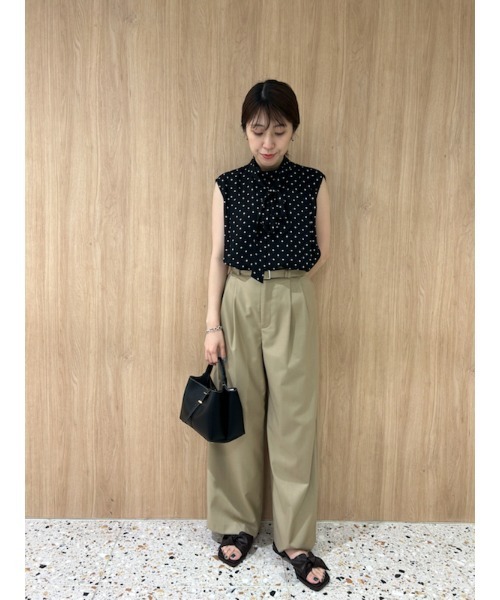 Mila Owen(ミラオーウェン)の「フレンチスリーブボウタイブラウス(Tシャツ/カットソー・レディース・アイボリー/ブラック・0/1)」の18枚目の写真