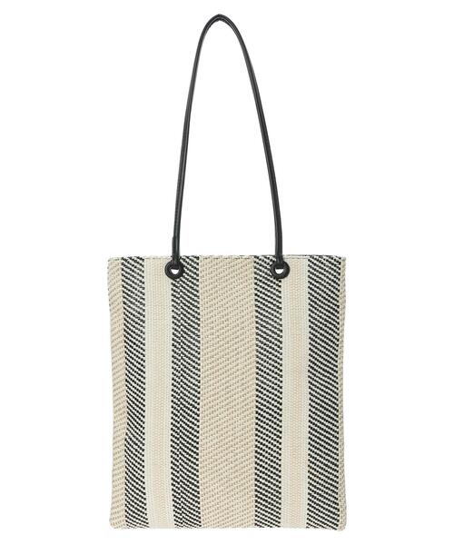 Green Parks(グリーンパークス)の「andmikka.ストライプフラットA4トート(トートバッグ・レディース・ベージュ/ターコイズブルー/オレンジ/グリーン系その他3・FREE)」の10枚目の写真