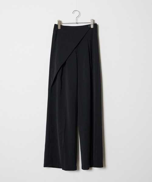 Chick（チック）の「▲ラップワイドスラックス（スラックス・レディース・ブラック/チャコール・M）」の9枚目の写真