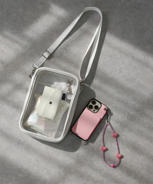 An+u（アンユー）の「PVCショルダーバッグ（ショルダーバッグ・レディース・ホワイト/ブラック・ONE SIZE）」の5枚目の写真