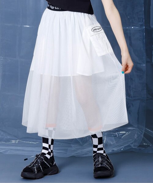 ACTIVE・セットアップ可】メッシュカーゴスカート（スカート）｜algy