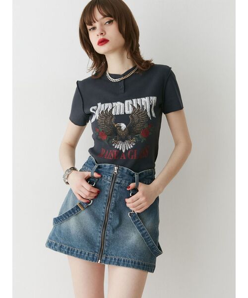 jouetie（ジュエティ）の「イーグルフィットT（Tシャツ/カットソー・レディース・アイボリー/ブラック/ピンク・MEDIUM）」の22枚目の写真