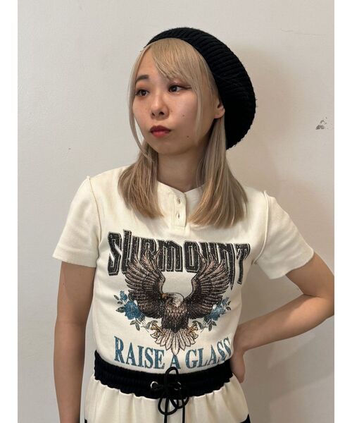 jouetie（ジュエティ）の「イーグルフィットT（Tシャツ/カットソー・レディース・アイボリー/ブラック/ピンク・MEDIUM）」の13枚目の写真
