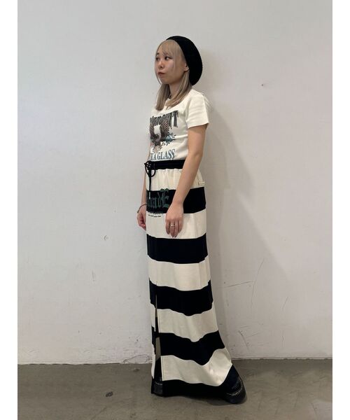 jouetie（ジュエティ）の「イーグルフィットT（Tシャツ/カットソー・レディース・アイボリー/ブラック/ピンク・MEDIUM）」の5枚目の写真