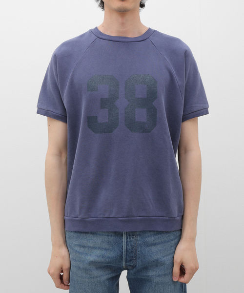 JOURNAL STANDARD relume(ジャーナルスタンダード レリューム)の「HANTEX/ハンテックス ナンバリングプリント ショートスリーブスウェット(Tシャツ/カットソー・メンズ・ブラックミックス/コバルトブルー・MEDIUM/LARGE)」の2枚目の写真