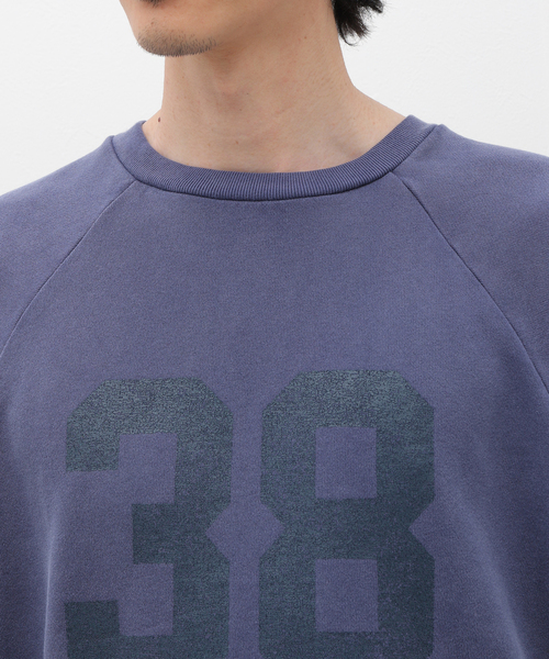 JOURNAL STANDARD relume(ジャーナルスタンダード レリューム)の「HANTEX/ハンテックス ナンバリングプリント ショートスリーブスウェット(Tシャツ/カットソー・メンズ・ブラックミックス/コバルトブルー・MEDIUM/LARGE)」の3枚目の写真