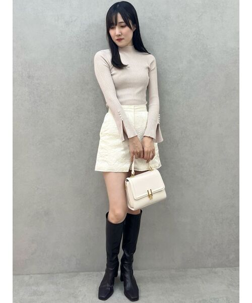 MERCURYDUO（マーキュリーデュオ）の「ジャガードショートパンツ（その他パンツ・レディース・アイボリー/ブラック・MEDIUM/SMALL）」の5枚目の写真