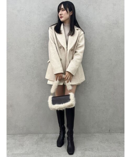 MERCURYDUO（マーキュリーデュオ）の「ジャガードショートパンツ（その他パンツ・レディース・アイボリー/ブラック・MEDIUM/SMALL）」の8枚目の写真