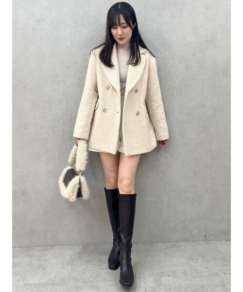 MERCURYDUO（マーキュリーデュオ）の「ジャガードショートパンツ（その他パンツ・レディース・アイボリー/ブラック・MEDIUM/SMALL）」の9枚目の写真