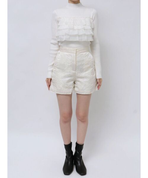 MERCURYDUO（マーキュリーデュオ）の「ジャガードショートパンツ（その他パンツ・レディース・アイボリー/ブラック・MEDIUM/SMALL）」の18枚目の写真