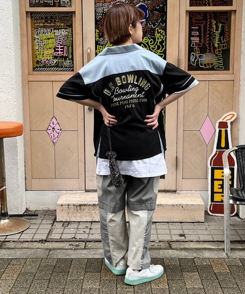 DOUBLE NAME（ダブルネーム）の「２ＷＡＹカラーレトロボーリングシャツ（シャツ/ブラウス・レディース・イエロー/ブラック/ベージュ・FREE）」の22枚目の写真