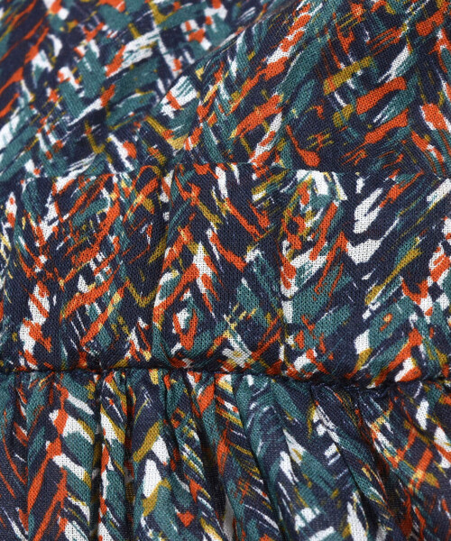 BeBe（ベベ）の「【お揃い】【DEVEAUX】グラフィックバンドカラーワンピース(90~160cm)（シャツワンピース・キッズ・グリーン系その他/イエロー系その他・100cm/110cm/150cm/130cm/120cm/140cm/90cm）」の9枚目の写真