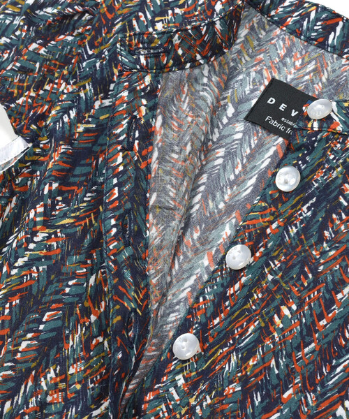 BeBe（ベベ）の「【お揃い】【DEVEAUX】グラフィックバンドカラーワンピース(90~160cm)（シャツワンピース・キッズ・グリーン系その他/イエロー系その他・100cm/110cm/150cm/130cm/120cm/140cm/90cm）」の12枚目の写真