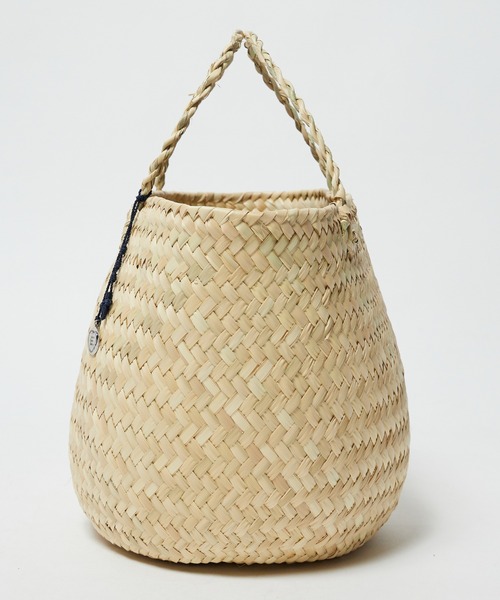 OJO DE MEX（オホデメックス）の「OJO DE MEX/オホデメックス Rollo palma tote トートバッグ かごバッグ（かごバッグ・レディース・ネイビー/ナチュラル/グリーン/ゴールド・FREE）」の5枚目の写真