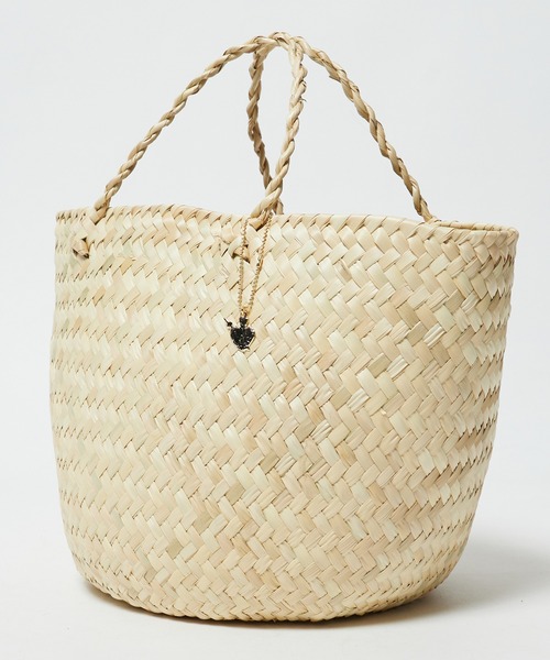 OJO DE MEX（オホデメックス）の「OJO DE MEX/オホデメックス Rollo palma tote トートバッグ かごバッグ（かごバッグ・レディース・ネイビー/ナチュラル/グリーン/ゴールド・FREE）」の18枚目の写真