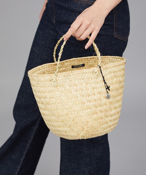 OJO DE MEX（オホデメックス）の「OJO DE MEX/オホデメックス Rollo palma tote トートバッグ かごバッグ（かごバッグ・レディース・ネイビー/ナチュラル/グリーン/ゴールド・FREE）」の22枚目の写真