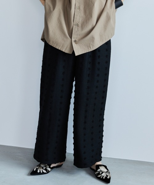 Libra Cue（リブラ キュー）の「ドットカットジャガードパンツ（その他