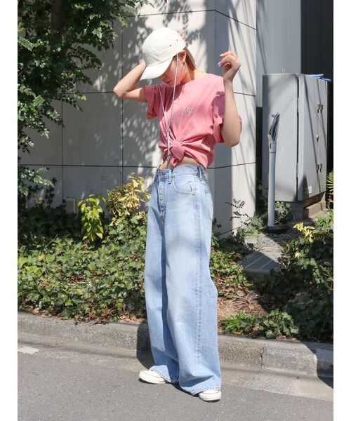 Ungrid（アングリッド）の「ニュアンスモチーフバックプリントTee（Tシャツ/カットソー・レディース・ピンク/オフホワイト/ブルー・FREE）」の9枚目の写真