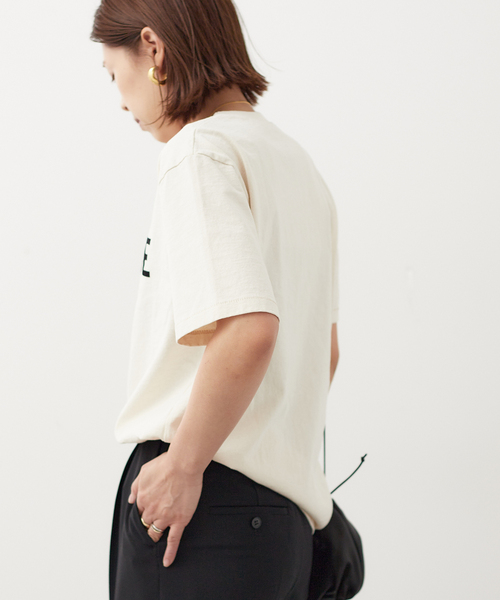 MIXTA(ミクスタ)の「《追加2》《別注》【MIXTA/ミクスタ】BALANCE CREW T-SHIRTS:Tシャツ(Tシャツ/カットソー・レディース・アイボリー/ブラック・MEDIUM)」の3枚目の写真