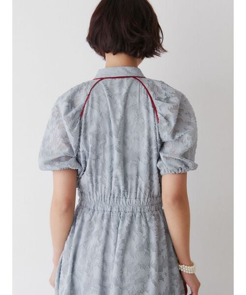 jouetie（ジュエティ）の「フレアチャイナワンピース（ワンピース・レディース・ブルー/オフホワイト/ブラック・MEDIUM）」の14枚目の写真