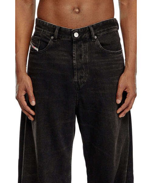 「直営店購入」DIESEL D-RISE ワイドデニム　ブラック　サイズ28 直営店購入」DIESEL D-RISE ワイドデニムブラックサイズ28