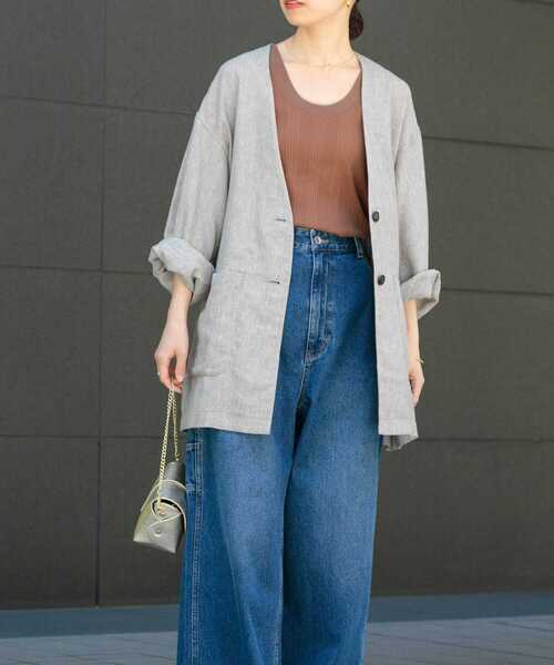 URBAN RESEARCH（アーバンリサーチ）の「『MADE IN JAPAN』Uネックリブタンクトップ（Tシャツ/カットソー・レディース・ブラウン/ブラック/ベージュ系その他・FREE）」の11枚目の写真