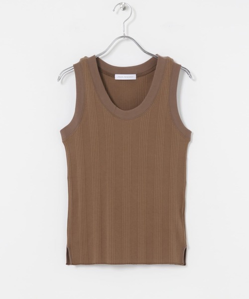URBAN RESEARCH（アーバンリサーチ）の「『MADE IN JAPAN』Uネックリブタンクトップ（Tシャツ/カットソー・レディース・ブラウン/ブラック/ベージュ系その他・FREE）」の15枚目の写真