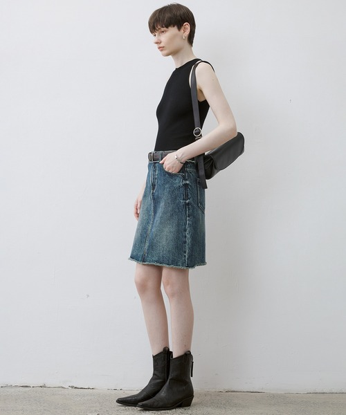 tageechita(タジチタ)の「【tageechita】ミディウエストデニムミニスカート(スカート・レディース・インディゴブルー・M/S/L)」の8枚目の写真