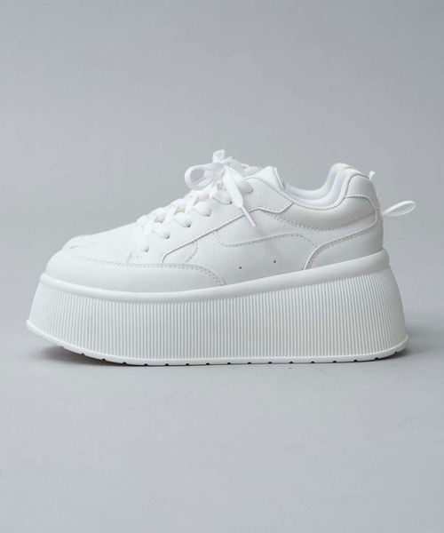 one after another NICE CLAUP(ワンアフターアナザーナイスクラップ)の「プラットフォームスニーカー(スニーカー・レディース・シルバー/ホワイト・L/M/S)」の19枚目の写真