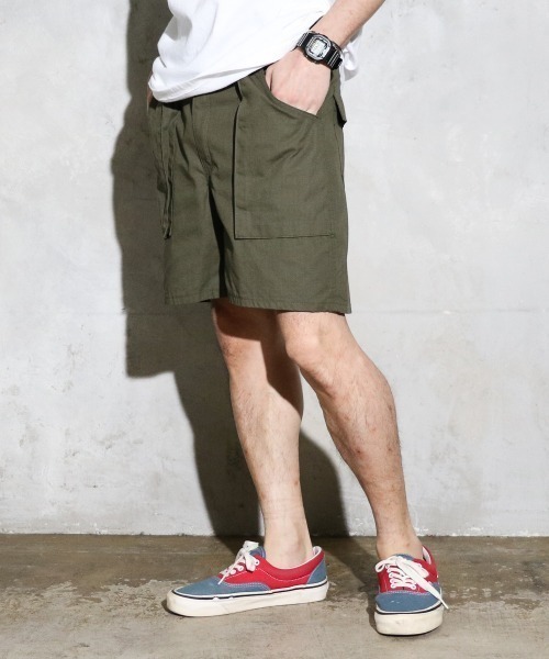 MILITARY(ミリタリー)の「【U.S MILITARYユーエスミリタリー 】 US MADE RIPSTOP MILITARY SHORT PANTS リップストップミリタリーショーツ(その他パンツ・メンズ・カーキ/オリーブ・34inch/30inch/32inch)」の8枚目の写真