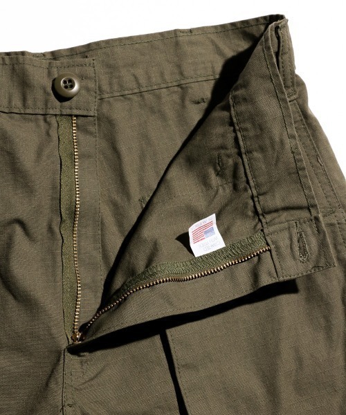 MILITARY(ミリタリー)の「【U.S MILITARYユーエスミリタリー 】 US MADE RIPSTOP MILITARY SHORT PANTS リップストップミリタリーショーツ(その他パンツ・メンズ・カーキ/オリーブ・34inch/30inch/32inch)」の3枚目の写真