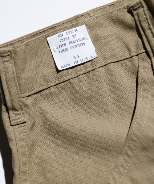 MILITARY(ミリタリー)の「【U.S MILITARYユーエスミリタリー 】 US MADE RIPSTOP MILITARY SHORT PANTS リップストップミリタリーショーツ(その他パンツ・メンズ・カーキ/オリーブ・34inch/30inch/32inch)」の11枚目の写真