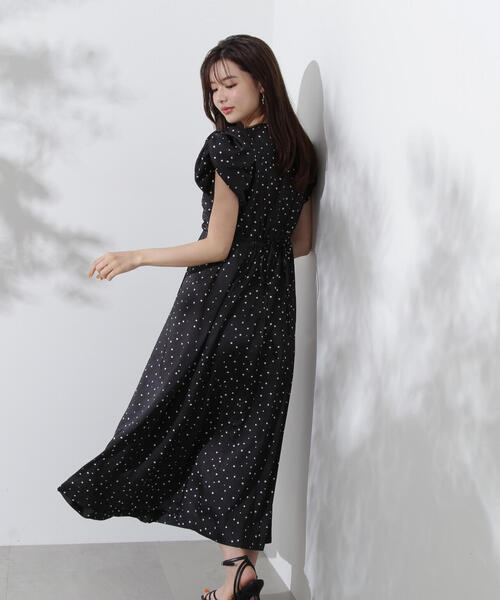 PROPORTION BODY DRESSING（プロポーションボディドレッシング）の「バルーンチューリップ袖ドットワンピース / 1214240702（ワンピース・レディース・ブラウン系その他/ブラック系その他・MEDIUM/SMALL）」の14枚目の写真