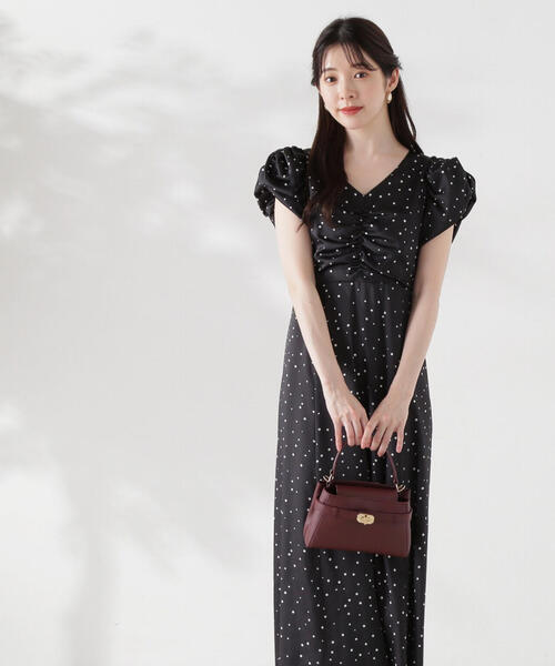 PROPORTION BODY DRESSING（プロポーションボディドレッシング）の「バルーンチューリップ袖ドットワンピース / 1214240702（ワンピース・レディース・ブラウン系その他/ブラック系その他・MEDIUM/SMALL）」の12枚目の写真