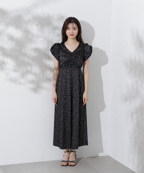 PROPORTION BODY DRESSING（プロポーションボディドレッシング）の「バルーンチューリップ袖ドットワンピース / 1214240702（ワンピース・レディース・ブラウン系その他/ブラック系その他・MEDIUM/SMALL）」の8枚目の写真