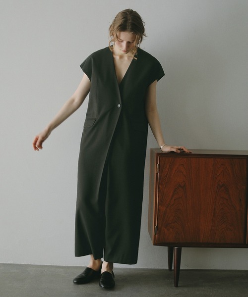 【美品】MANOF ベスト オールインワン ブラックM MANOF（マノフ）の「VEST ALL IN ONE（つなぎ/オールインワン）」 - WEAR