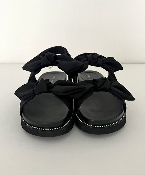 prose verse（プロズヴェール）の「ダブルリボン厚底ビジューサンダル（サンダル・レディース・ブラック/ブラック系その他・SMALL/MEDIUM/LARGE/X-LARGE）」の12枚目の写真