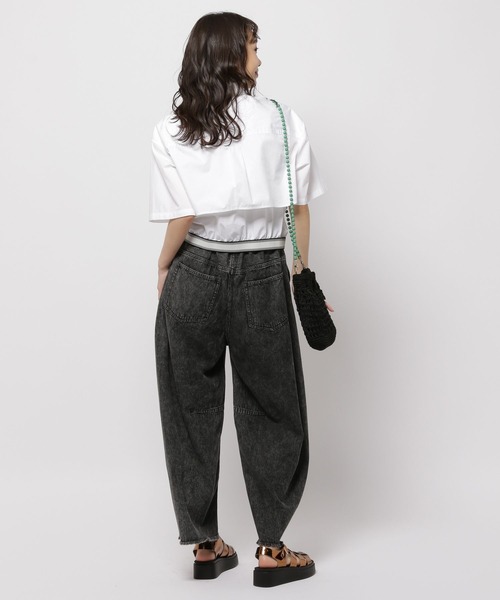 niko and...（ニコアンド）の「ウエストゴムレイヤードシャツ（シャツ/ブラウス・レディース・ライトブルー/オフホワイト/チャコール・MEDIUM/LARGE）」の5枚目の写真