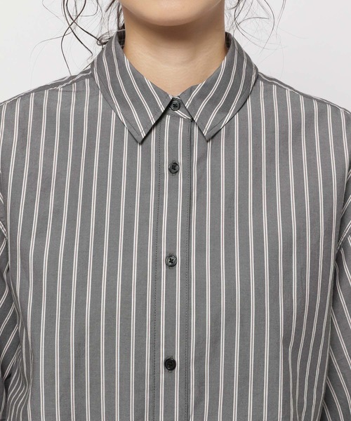 niko and...（ニコアンド）の「ウエストゴムレイヤードシャツ（シャツ/ブラウス・レディース・ライトブルー/オフホワイト/チャコール・MEDIUM/LARGE）」の16枚目の写真