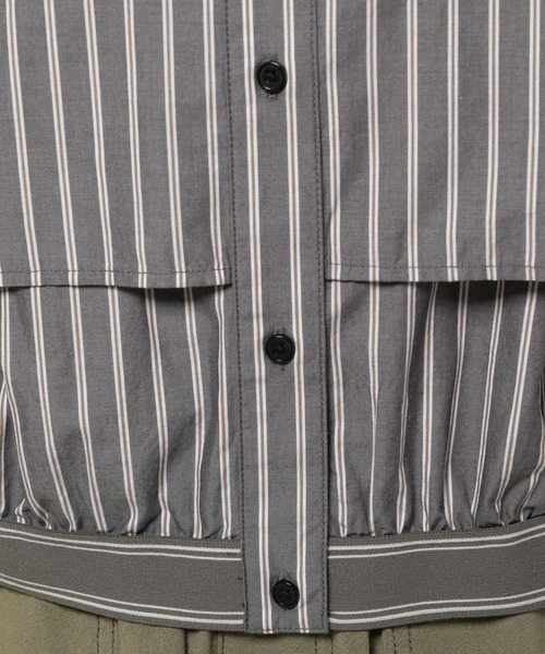 niko and...（ニコアンド）の「ウエストゴムレイヤードシャツ（シャツ/ブラウス・レディース・ライトブルー/オフホワイト/チャコール・MEDIUM/LARGE）」の20枚目の写真